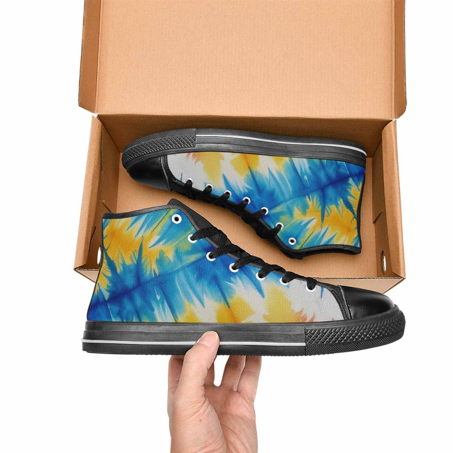 MEN'S Tie Dye Drip High Top Canvas Vivid Shoes