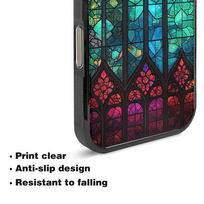 iPhone 15 Pro Max Case — Stained Glass Cathedral Custom, Custom Printed Phone Case