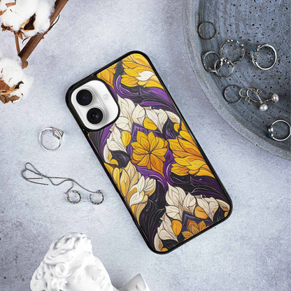 iPhone 16 Plus Case — Nonbinary Flag Color Theme Small Rainbow, Custom Art Phone Cover