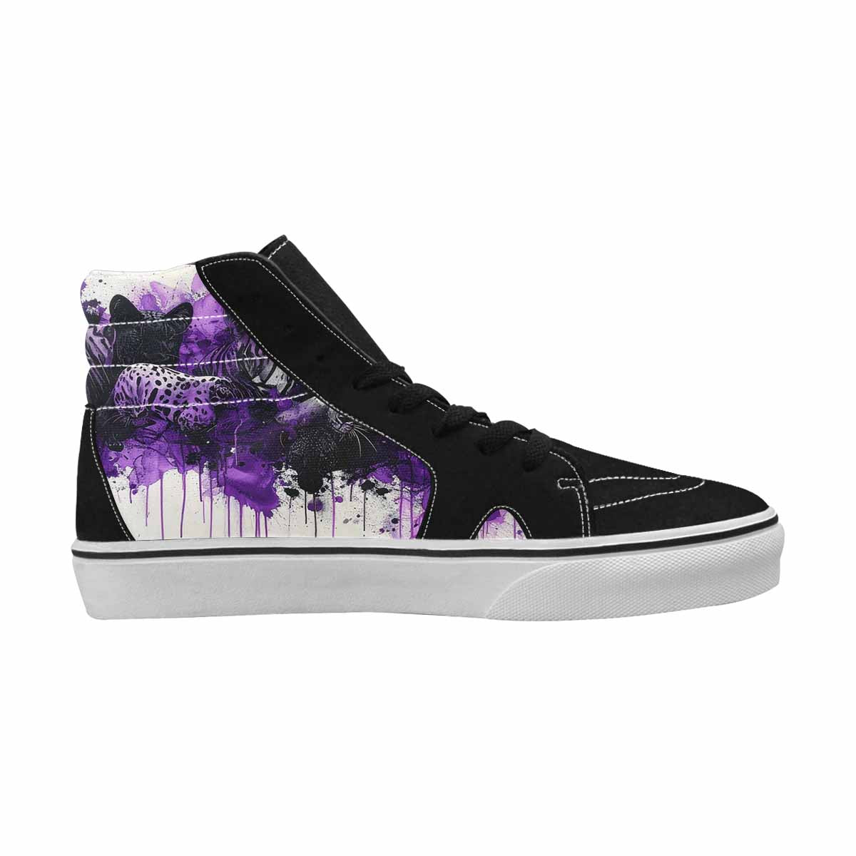 MEN'S Animal Print High Top Canvas Vibrant Chaos Sneakers