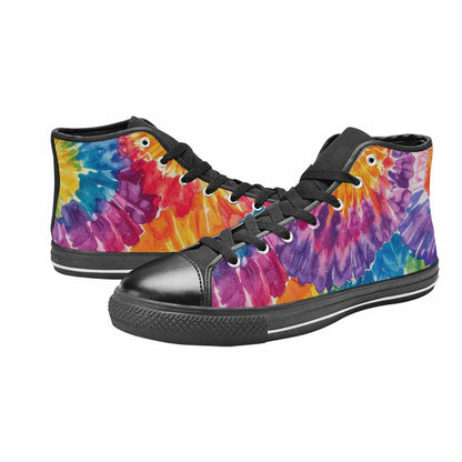 MEN'S Tie Dye Swirl High Top Canvas Surreal Shoes