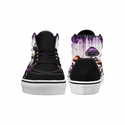 MEN'S Rainbow Drip Mushrooms High Top Canvas Melting Art Sneakers