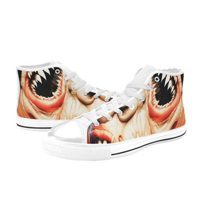 WOMEN'S Cc Twisted Faces High Top Canvas Neon Fantasy Custom Shoes