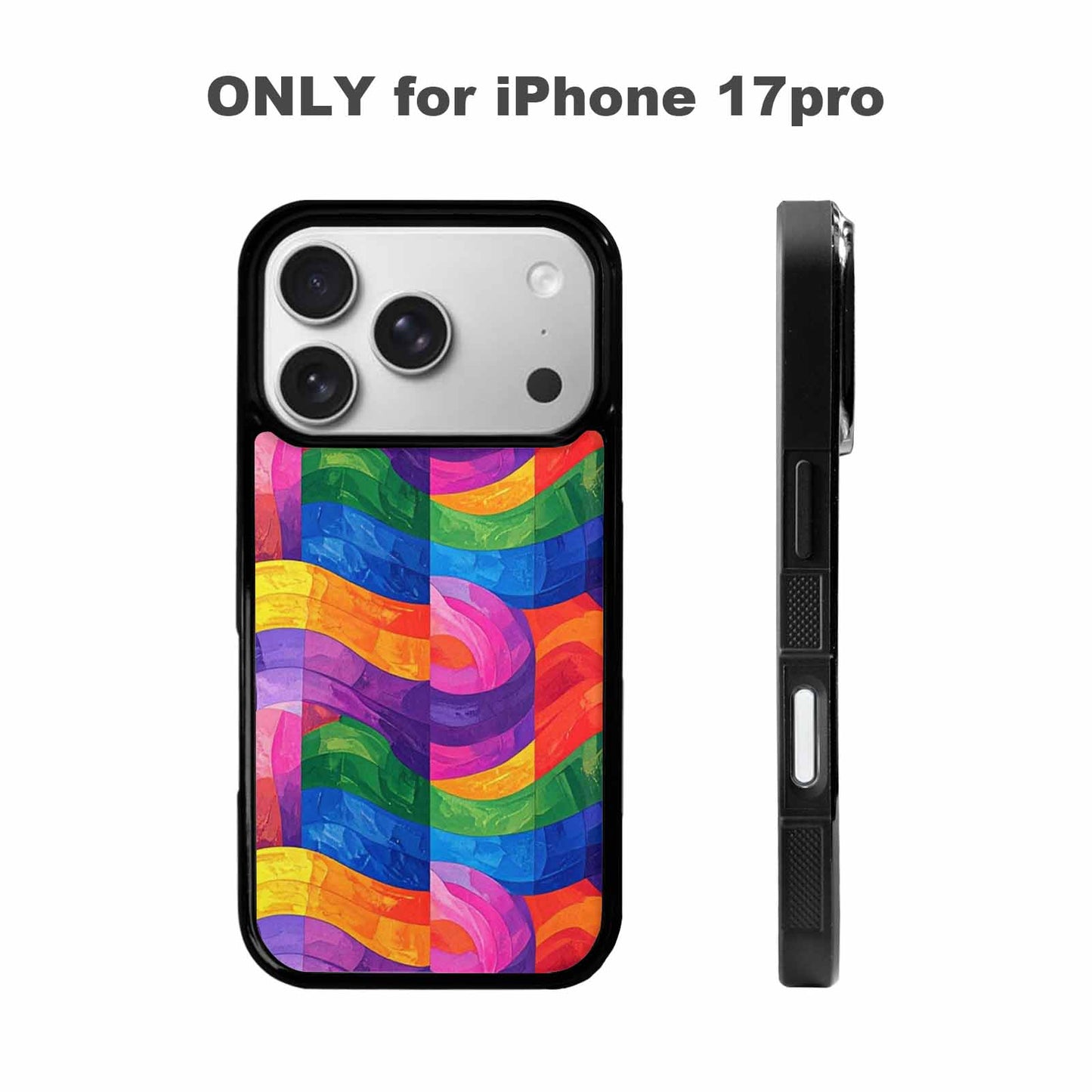 iPhone 17 Pro Case — Small Rainbow Pride Flag Stripe Original, Custom Printed Phone Case