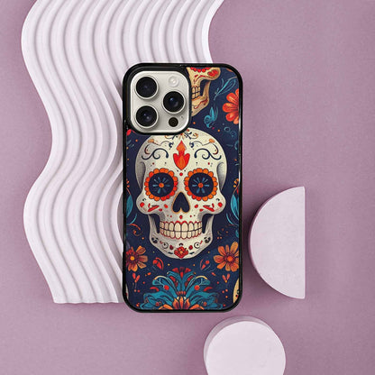 iPhone 16 Pro Max Case — Day Dead Sugar Skull Art 100s, Custom Made Phone Cover