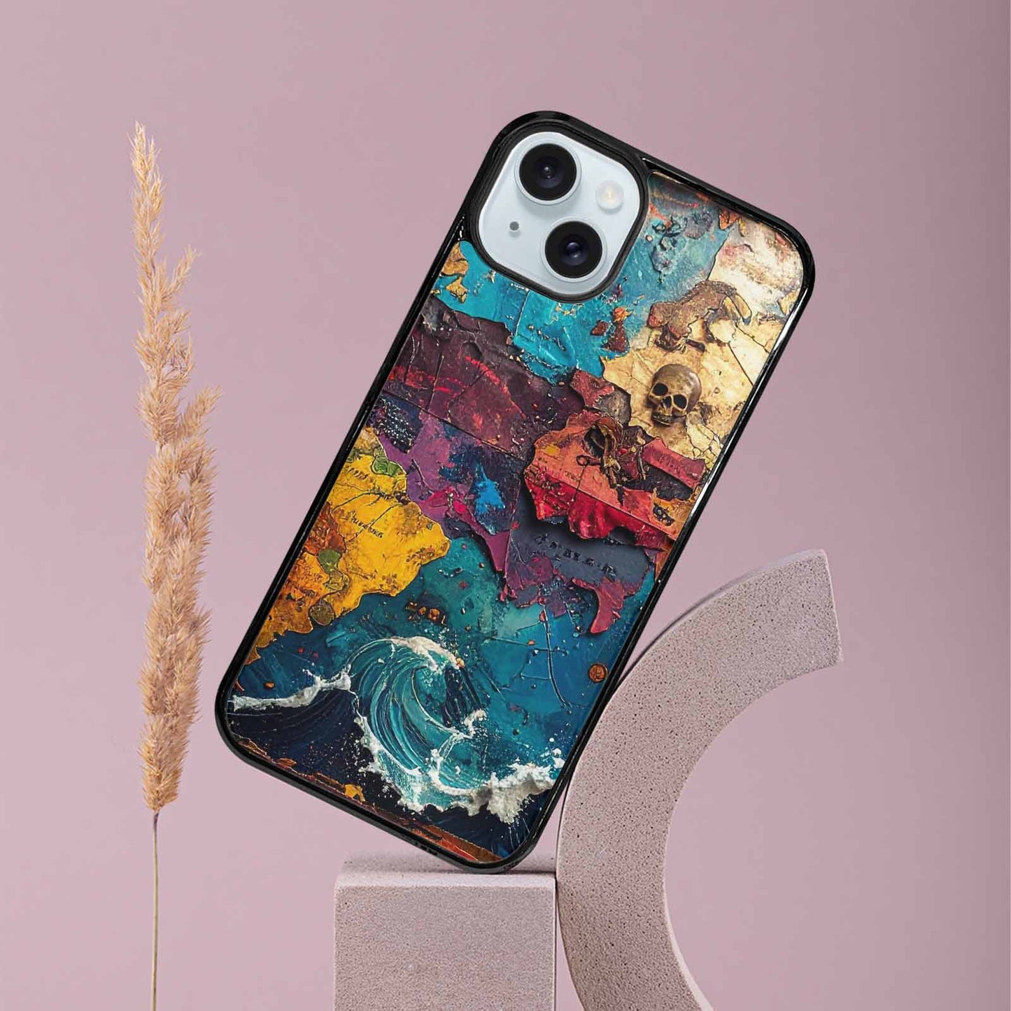 iPhone 15 Plus Case — Pirate Skull Flag Pirate Skull Flag, Unique Phone Case Design