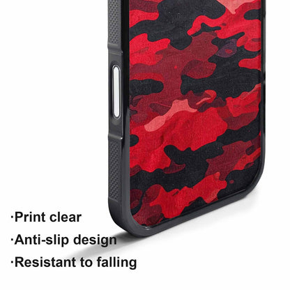 iPhone 17 Air Case — Tactical Camo Red Black Custom Camo, Custom Designed Case Cover