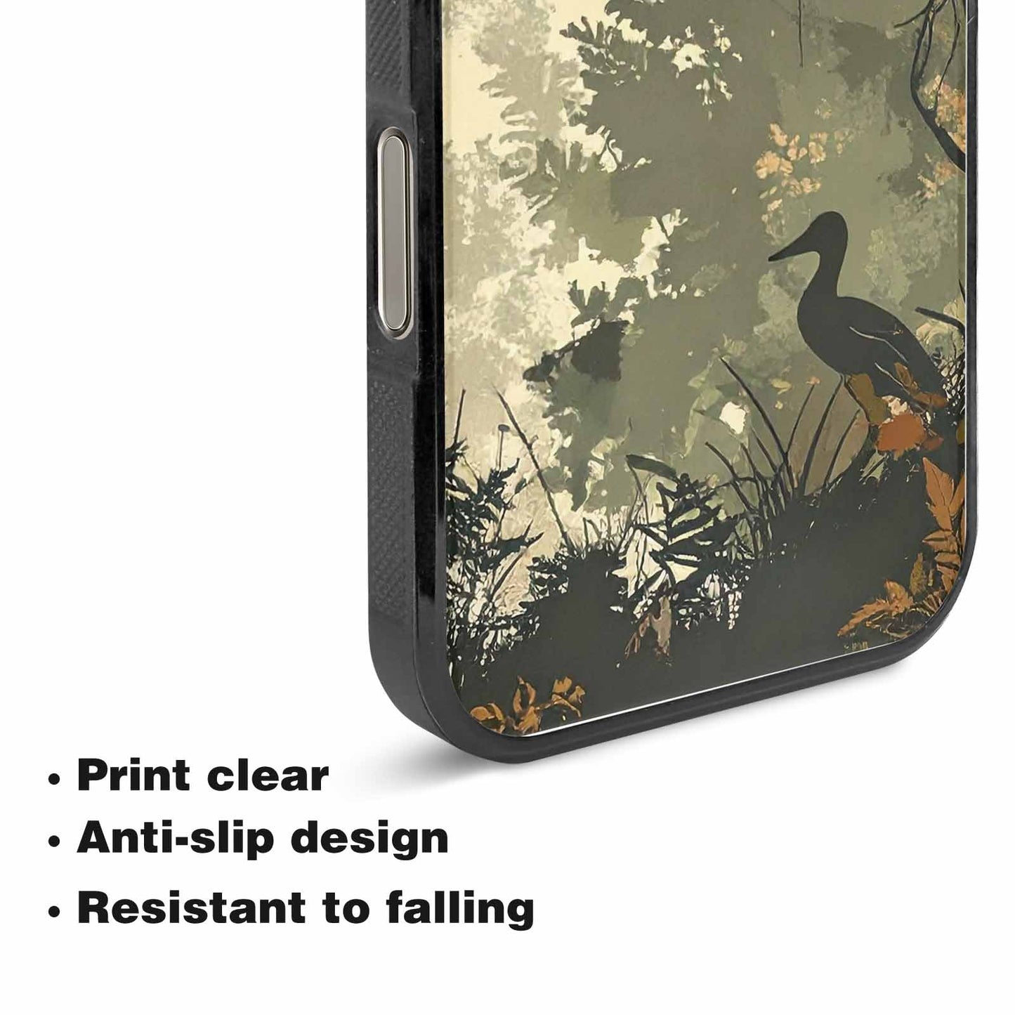 iPhone 15 Pro Max Case — Hunting Camouflage Pattern With Deer And, Custom Designed Case Cover