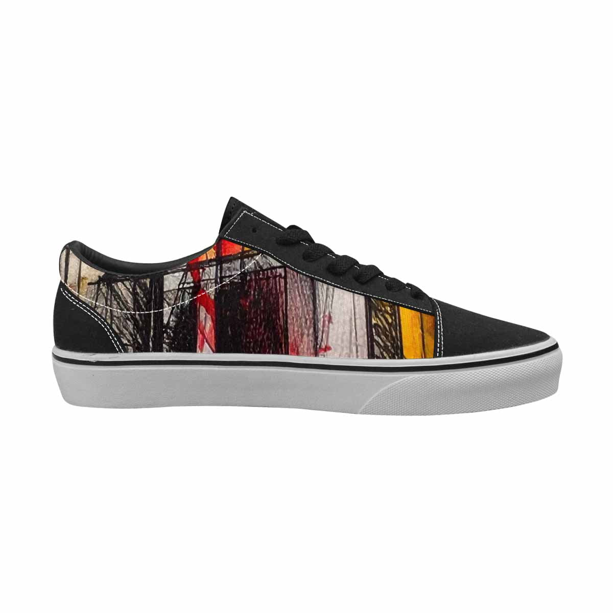 WOMEN'S Liminal Space Fragment Lace-Up Canvas Neon Fantasy Custom Shoes