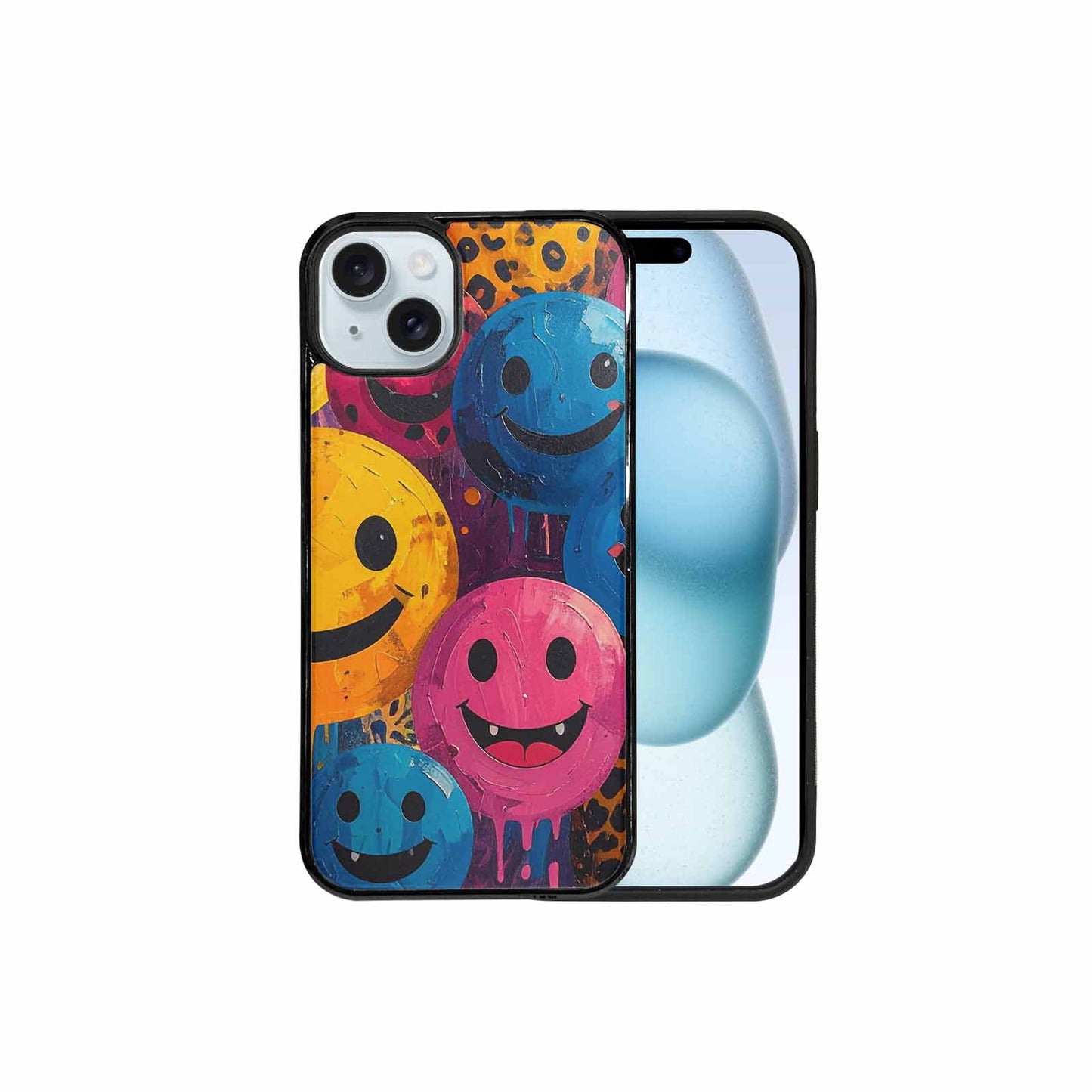 iPhone 15 Plus Case — Smiley Faces Animal Printsmile Prk, Original Design Phone Case