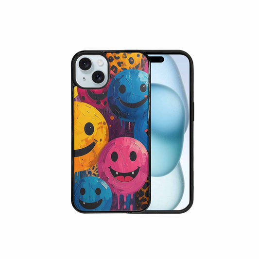 iPhone 15 Plus Case — Smiley Faces Animal Printsmile Prk, Original Design Phone Case
