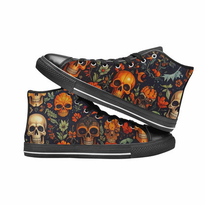 WOMEN'S Skulls - Halloween High Top Canvas Y2K Custom Sneakers