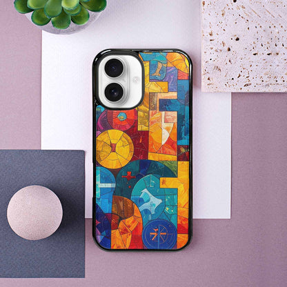 iPhone 16 Case — Faith Cross And Faith Icons Pattern, Custom Designed Case Cover