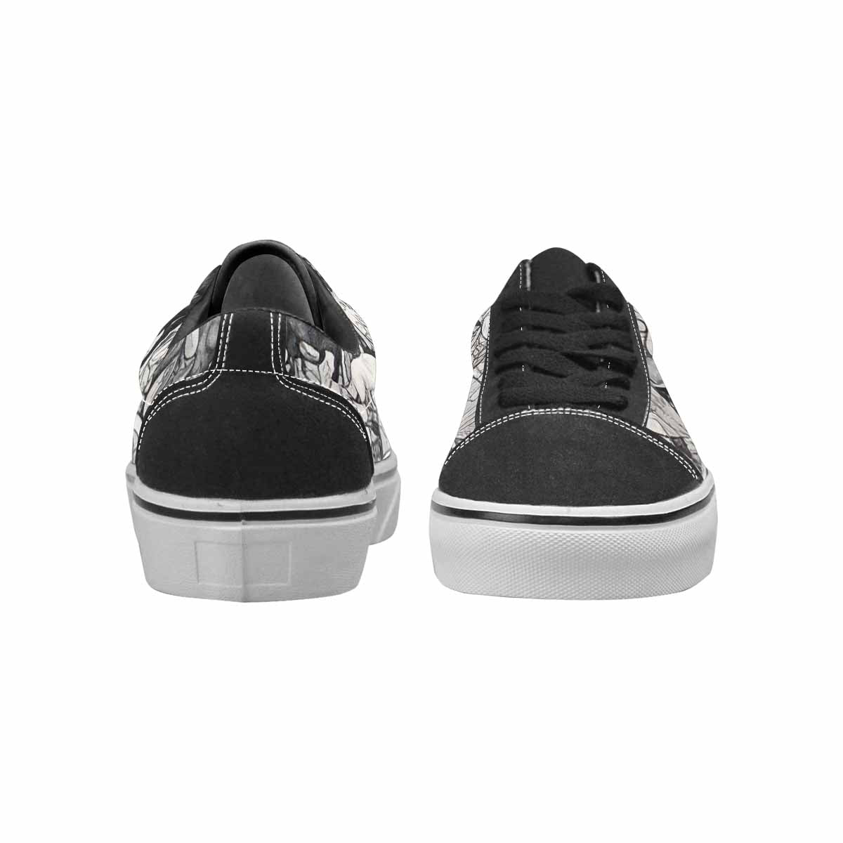 WOMEN'S Wolves Everywhere Collage Canvas Lace-Up Dark Academia Custom Shoes