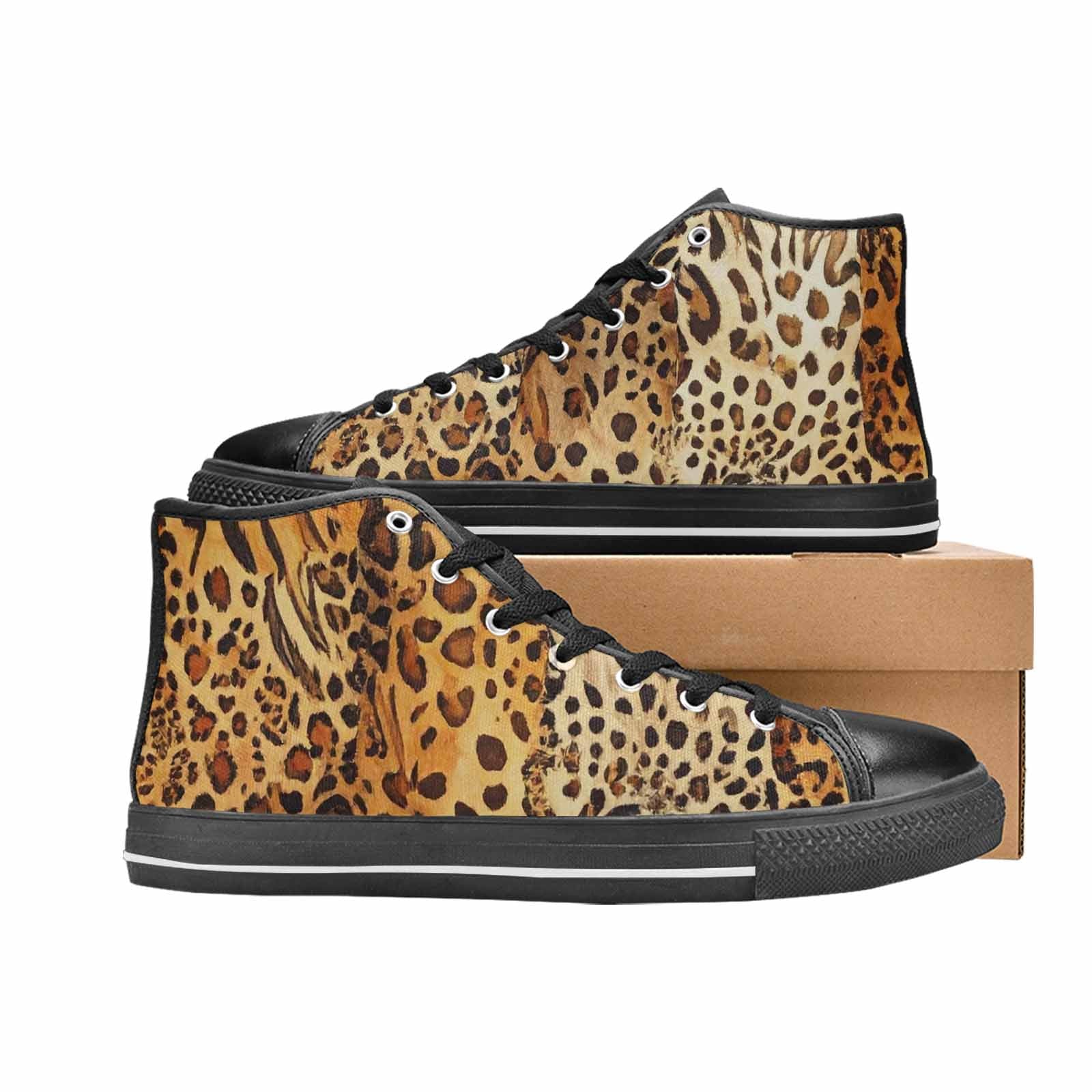 WOMEN'S Animal Print High Top Canvas Cottagecore Custom Shoes