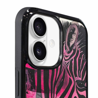 iPhone 17 Case — Black &amp; Pink Ink Animal Print, Custom Print Case Cover