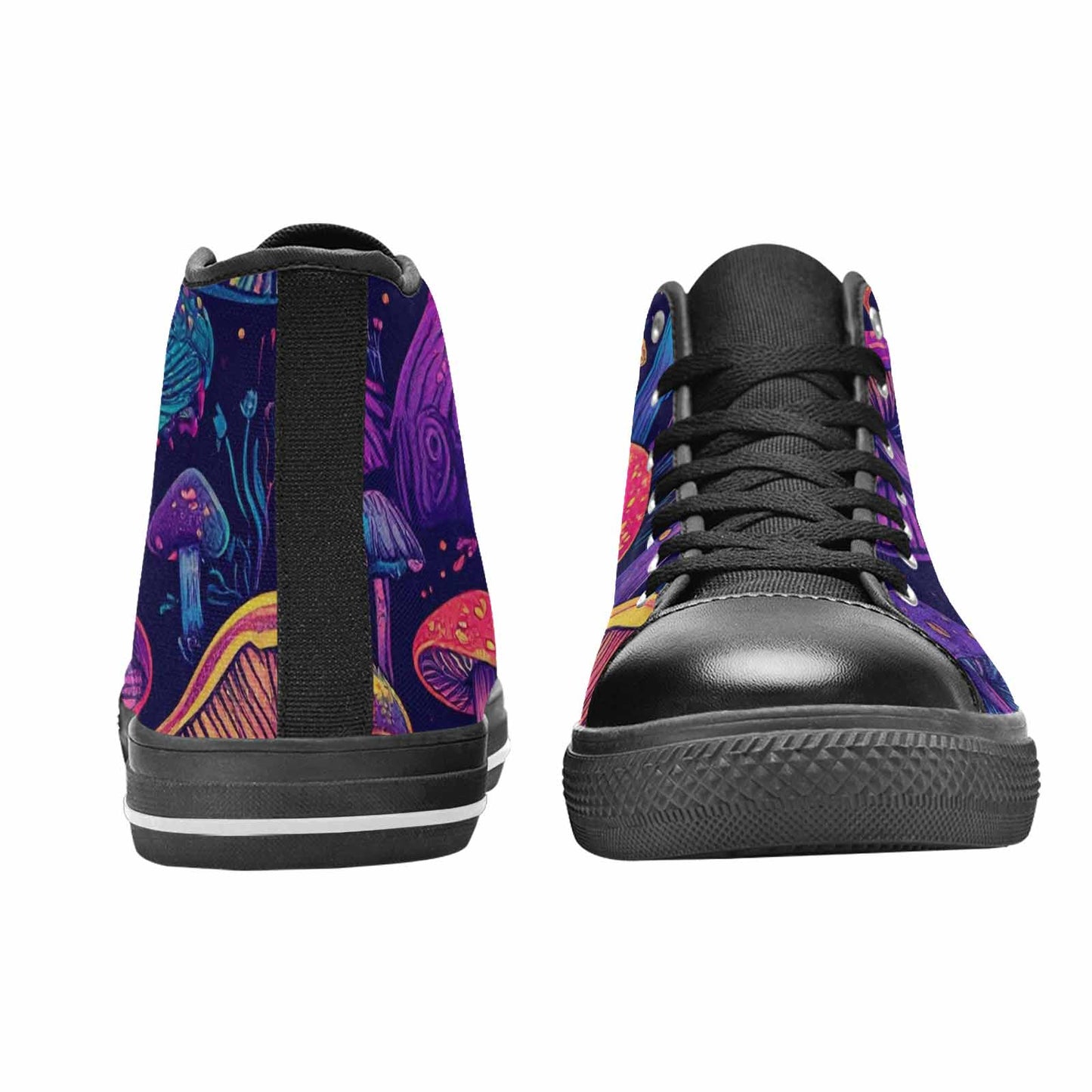 MEN'S Psychedelic Mushroom High Top Canvas Vibrant Chaos Shoes