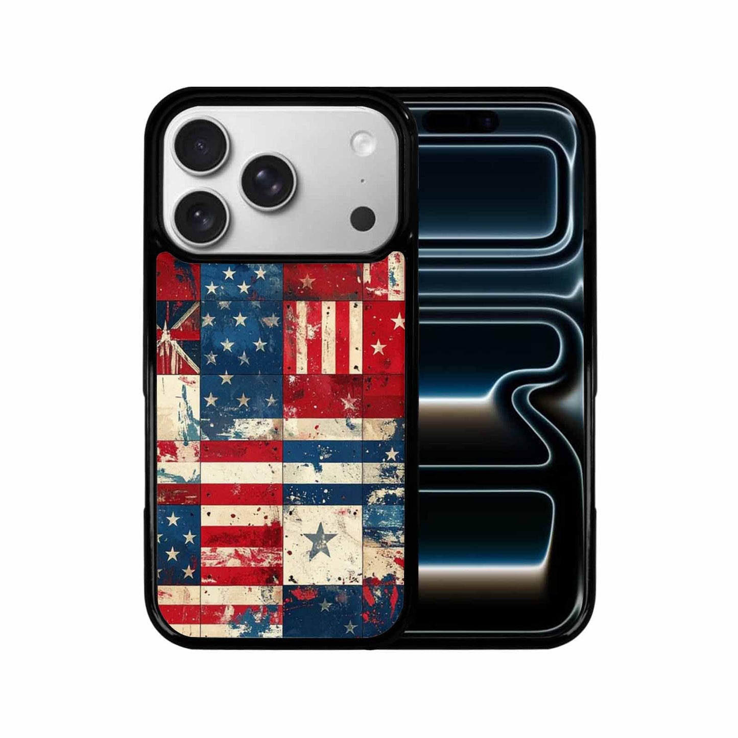 iPhone 17 Pro Case — Small American Flag Stars And Galaxy, Original Design Phone Case