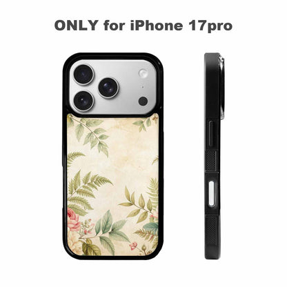 iPhone 17 Pro Case — Vintage Botanical Art Pattern Floral, Custom Art Phone Cover