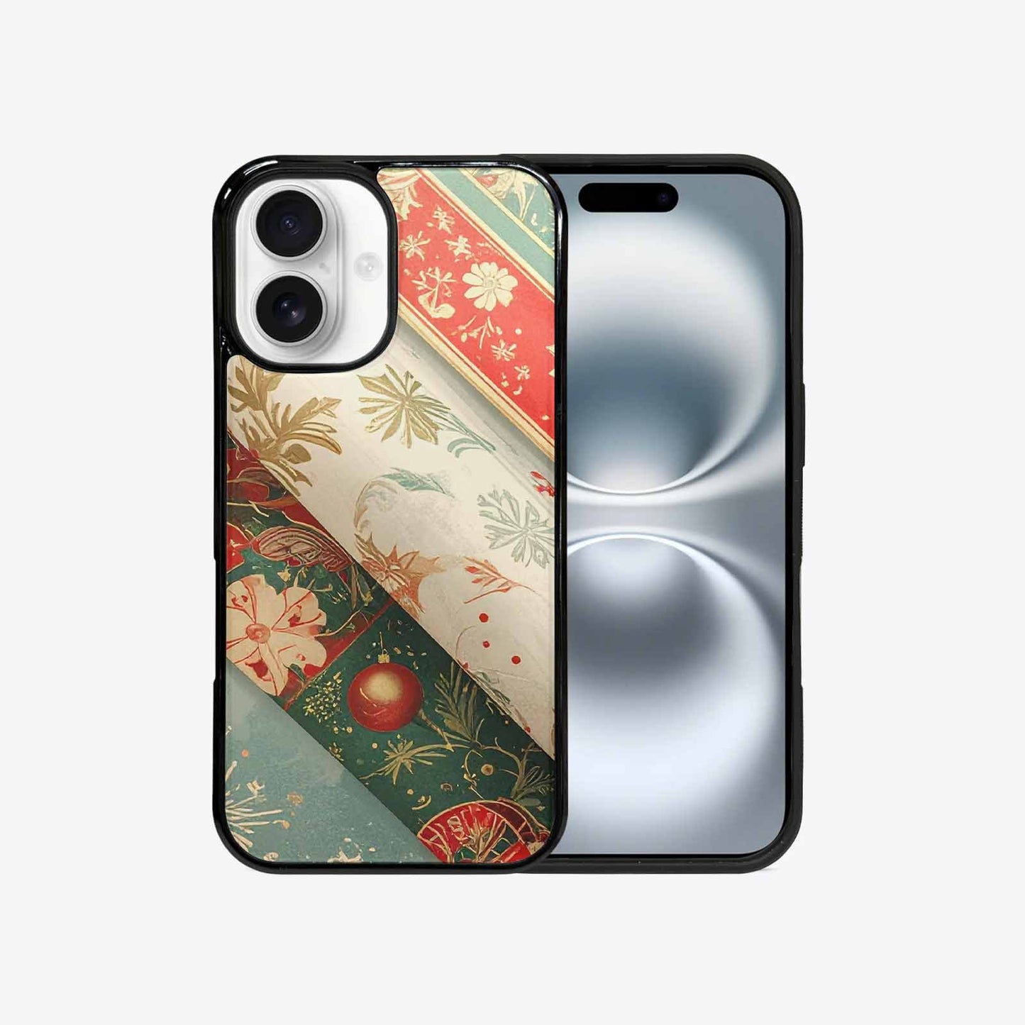 iPhone 16 Case — Christmas Wrapping Paper Pattern Art Wallpaper, Original Design Phone Case