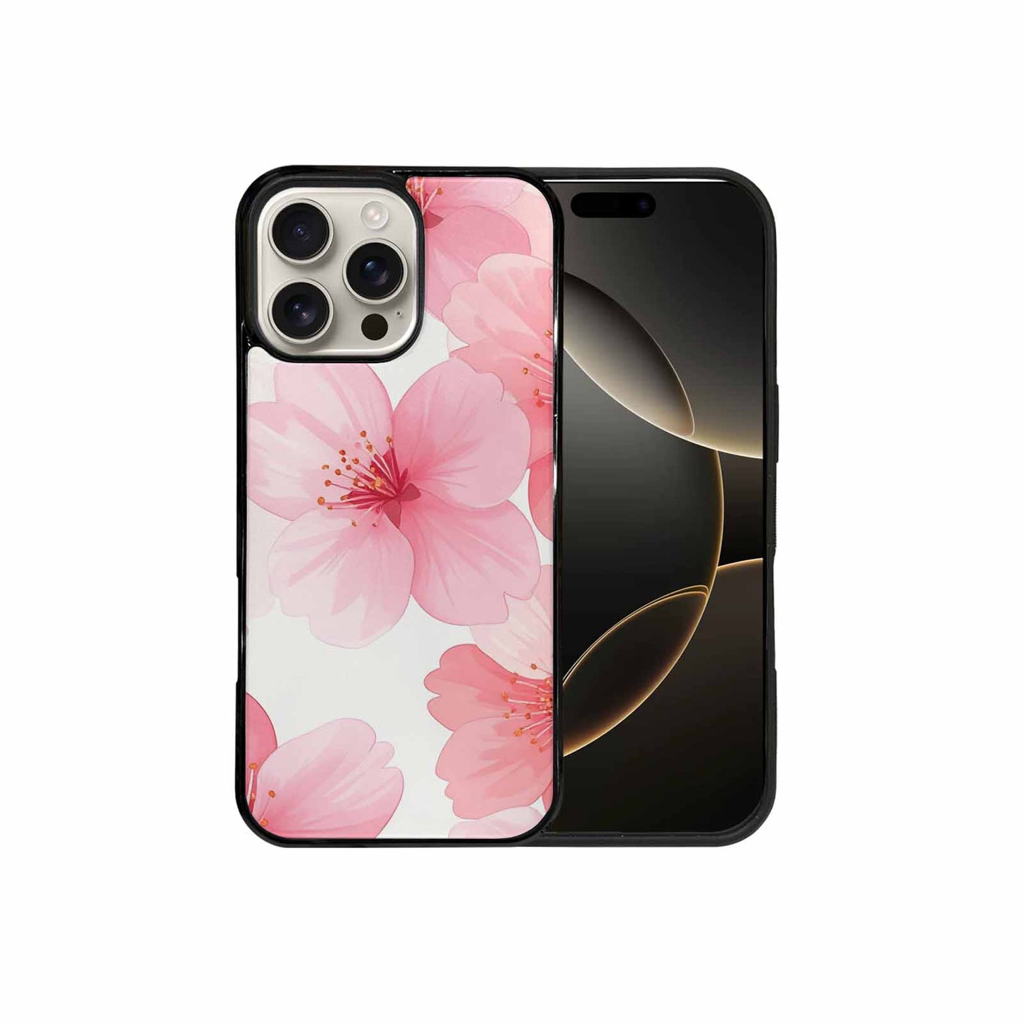 iPhone 16 Pro Max Case — Japanese Cherry Blossom Pattern Sakura Flowers, Unique Phone Case Design