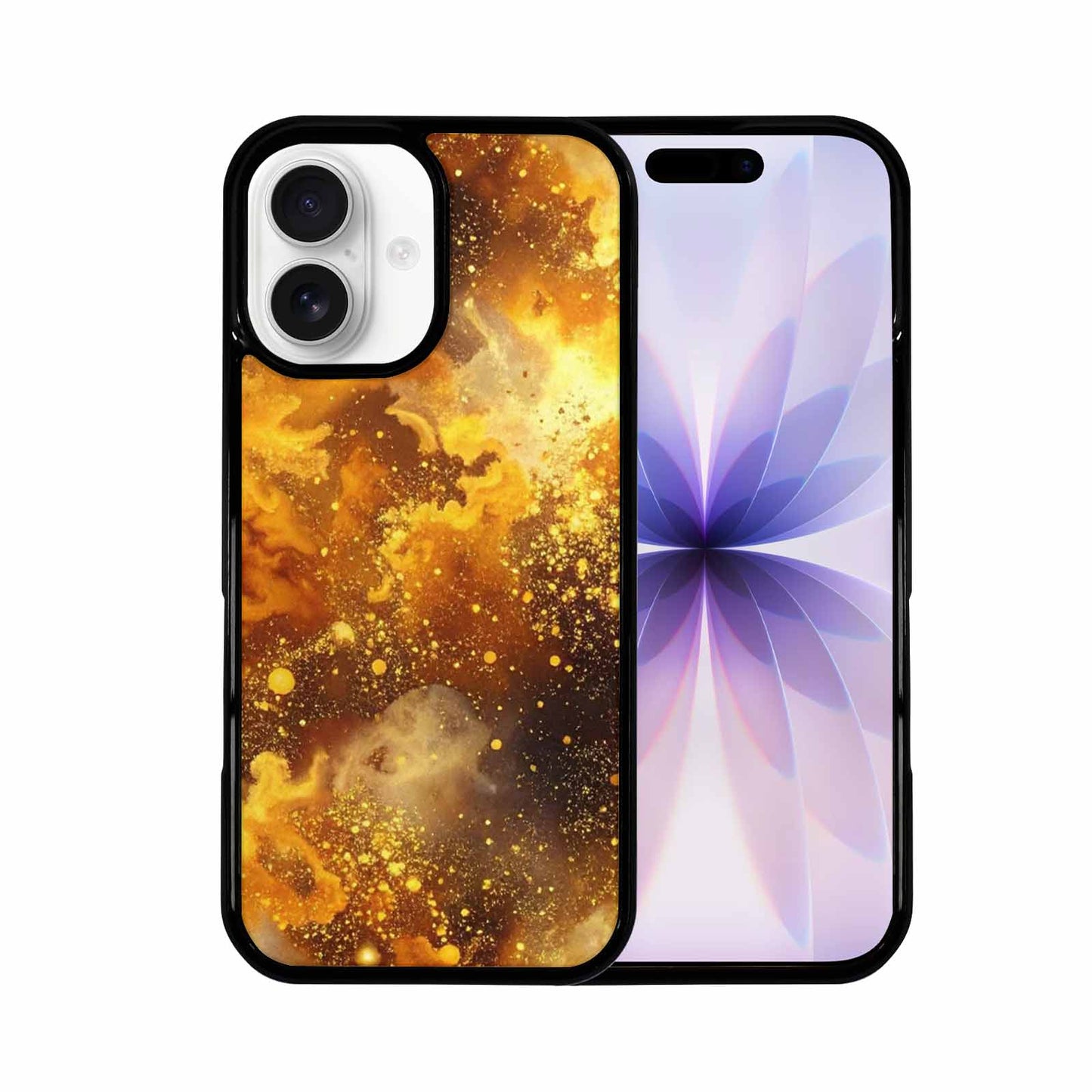 iPhone 17 Case — Galaxy Art Golden Cosmic Galaxy Space, Custom Printed Phone Case