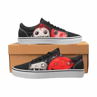WOMEN'S Monsters (general) Lace-Up Canvas Cottagecore Custom Sneakers