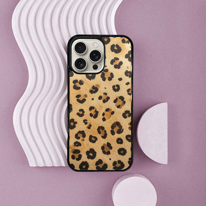 iPhone 16 Pro Max Case — Cheetah Print Sandy Tan Base With, Custom Made Phone Cover