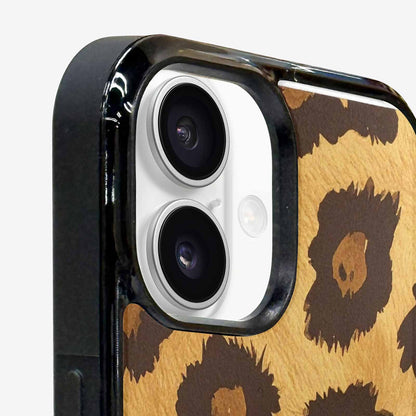 iPhone 16 Case — Classic Leopard Print Warm Golden Tan, Custom Art Phone Cover