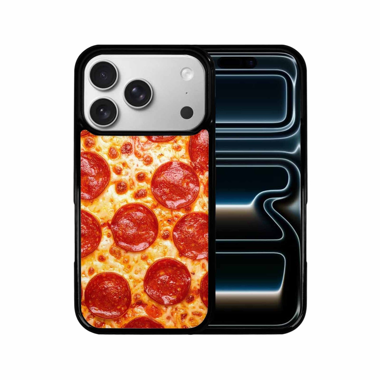 iPhone 17 Pro Case — Pepperoni Pizza Print Original Art, Custom Made Phone Cover