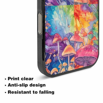 iPhone 16 Pro Max Case — Mushrooms Tie Dyemushrooms Pat 6t6 Personalized, Custom Designed Case Cover