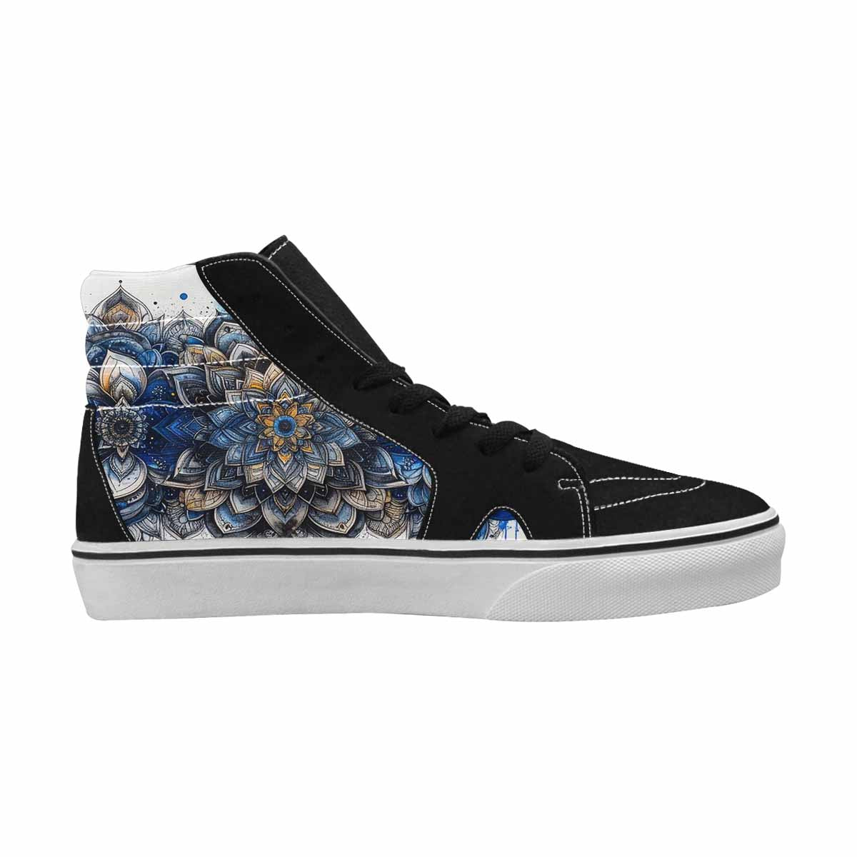 MEN'S Mandala Medallion High Top Canvas Wallpaper Art Custom Sneakers