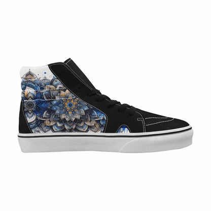 MEN'S Mandala Medallion High Top Canvas Wallpaper Art Custom Sneakers