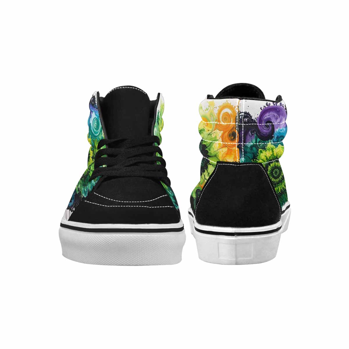 MEN'S Tie High Top Canvas Cottagecore Custom Sneakers