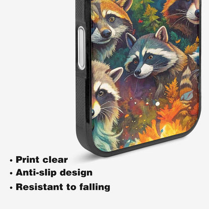 iPhone 16 Case — Raccoon Bandit Raccoon Bandit Pattern Hundreds, Custom Art Phone Cover