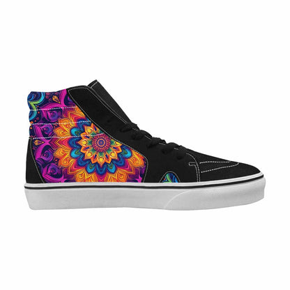 WOMEN'S Tie Dye Mandala High Top Canvas Surreal Shoes