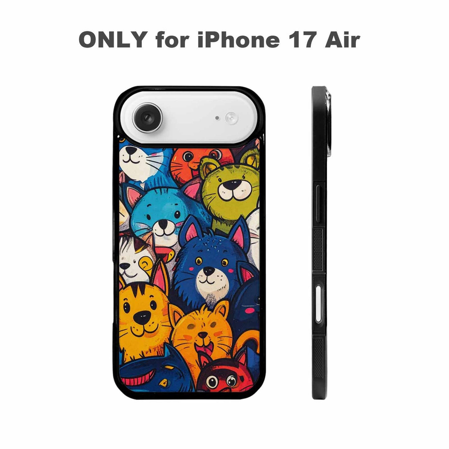 iPhone 17 Air Case — Seamless Tileable Pattern Of Overlapping Cartoon, Unique Phone Case Design