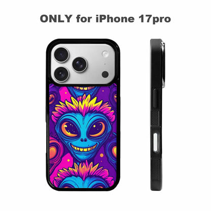 iPhone 17 Pro Case — Alien Ufo Cartoon Art Pattern Alien, Custom Made Phone Cover