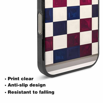 iPhone 15 Pro Max Case — Checkerboard Print, Custom Phone Case