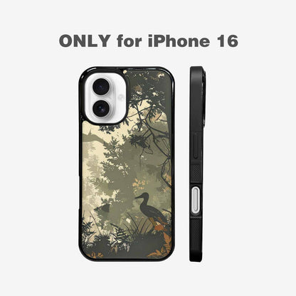 iPhone 16 Case — Hunting Camouflage Pattern With Deer And, Custom Phone Case