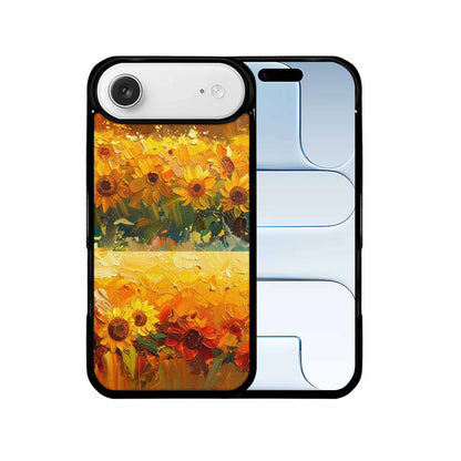 iPhone 17 Air Case — Impressionist Sunflower Brushstroke Pattern Hundreds Floral, Custom Art Phone Cover