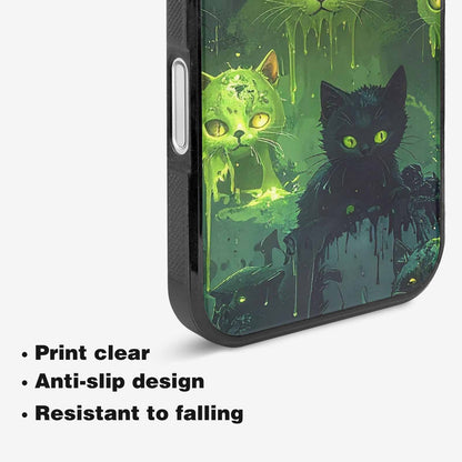 iPhone 16 Case — Toxic Melting Skeleton Cats Small Toxic, Custom Designed Case Cover