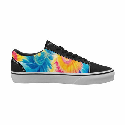 MEN'S Tie Dye Swirl Canvas Lace-Up Grunge Custom Sneakers