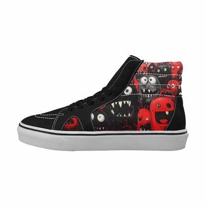 MEN'S Monsters (general) High Top Canvas Vivid Custom Sneakers