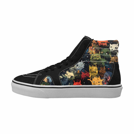 WOMEN'S Monsters - Camo Monsters High Top Canvas Vibrant Chaos Sneakers
