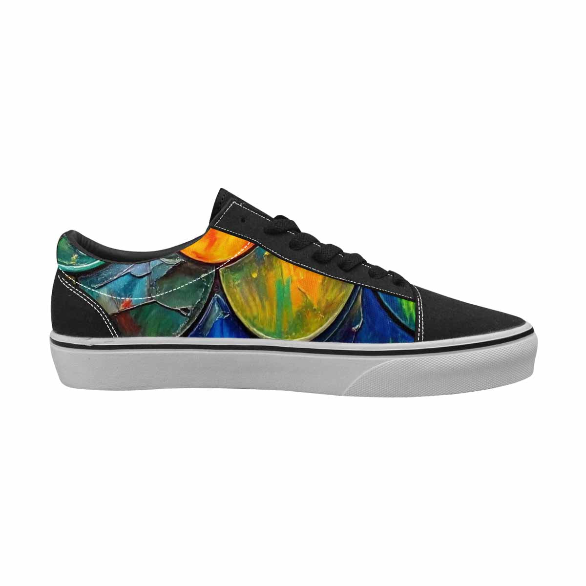 WOMEN'S Reptile Scale Lace-Up Canvas Dark Academia Custom Sneakers