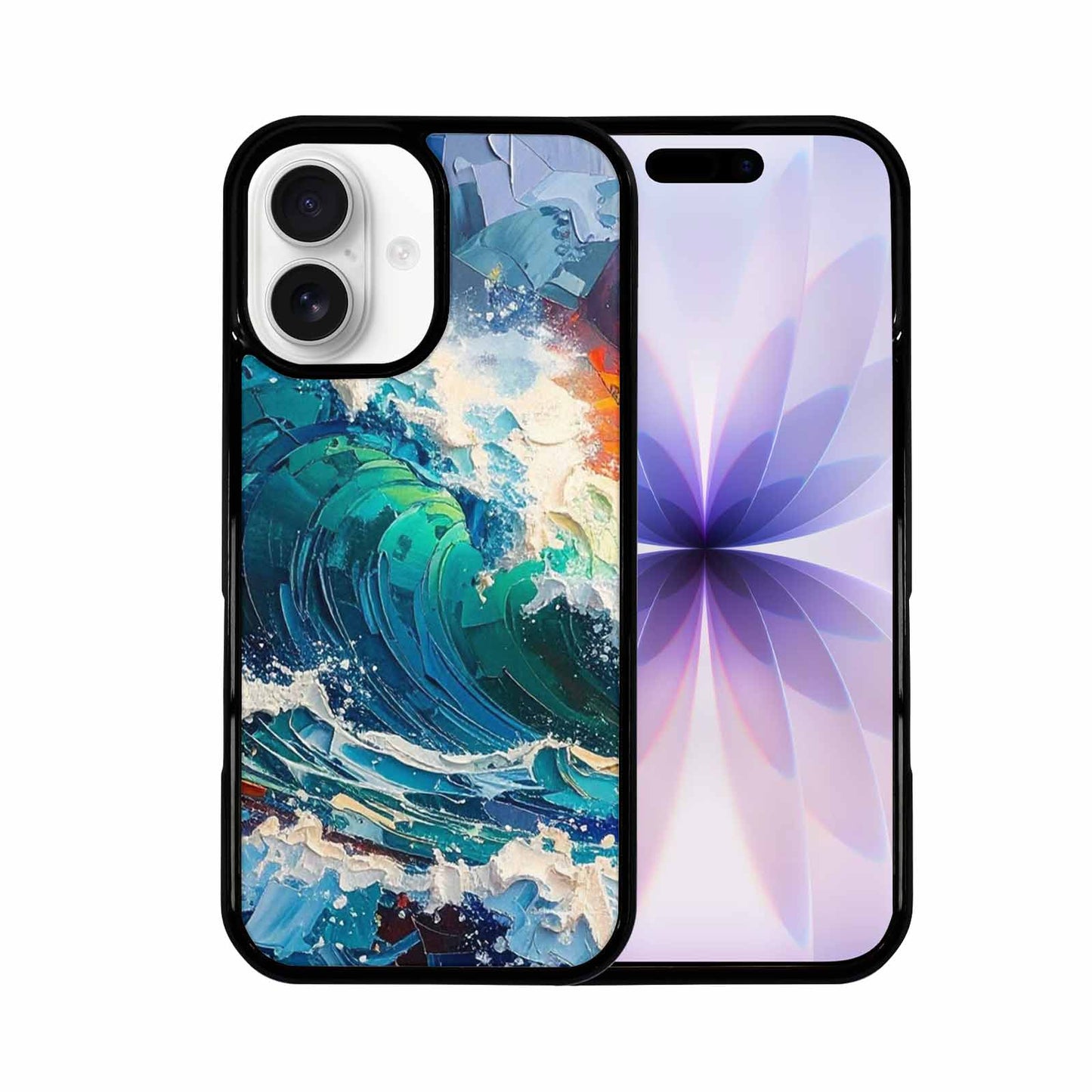 iPhone 17 Case — Wave Crest Splash Wave Watercolor Abstract, Custom Made Phone Cover