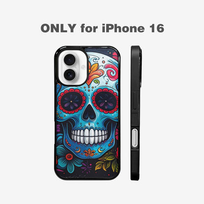 iPhone 16 Case — Graffiti Skull Art Seamless Pattern Vibrant, Personalized Phone Case