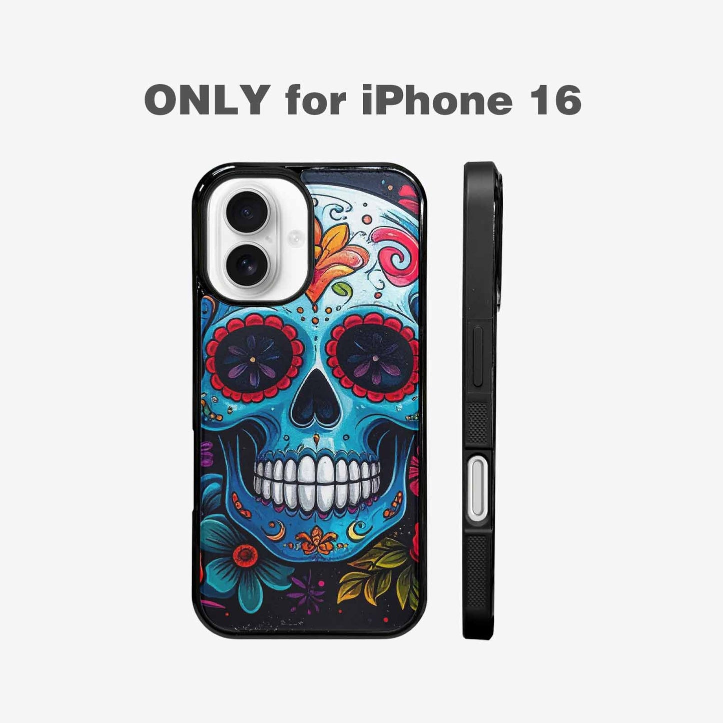 iPhone 16 Case — Graffiti Skull Art Seamless Pattern Vibrant, Custom Art Phone Cover