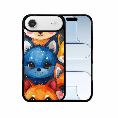iPhone 17 Air Case — Watercolor Kawaii Fox Faces Watercolor Abstract, Custom Phone Case